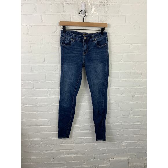 KUT From The Kloth High Rise Women's Skinny Denim Jeans Medium Wash Blue Size 4 - Picture 1 of 5